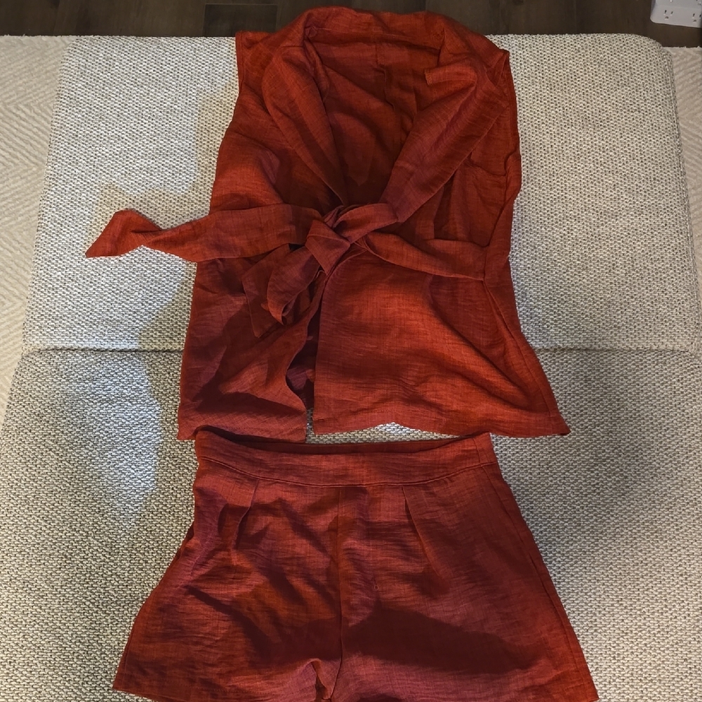 Rust Red Two-Piece Set